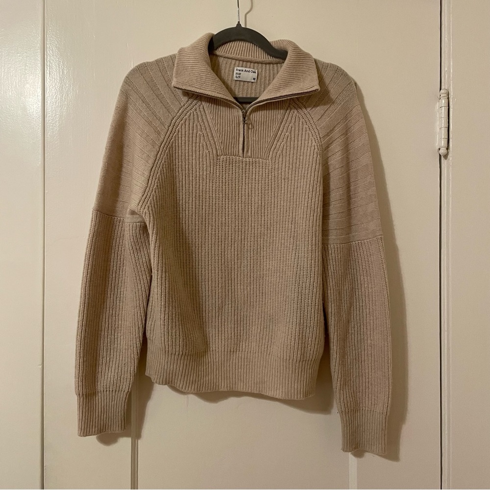 FRANK & OAK | Wool Blend Quarter Zip